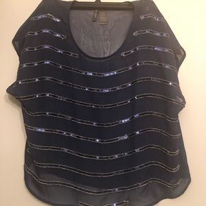 Royal Blue Sequin Overlay